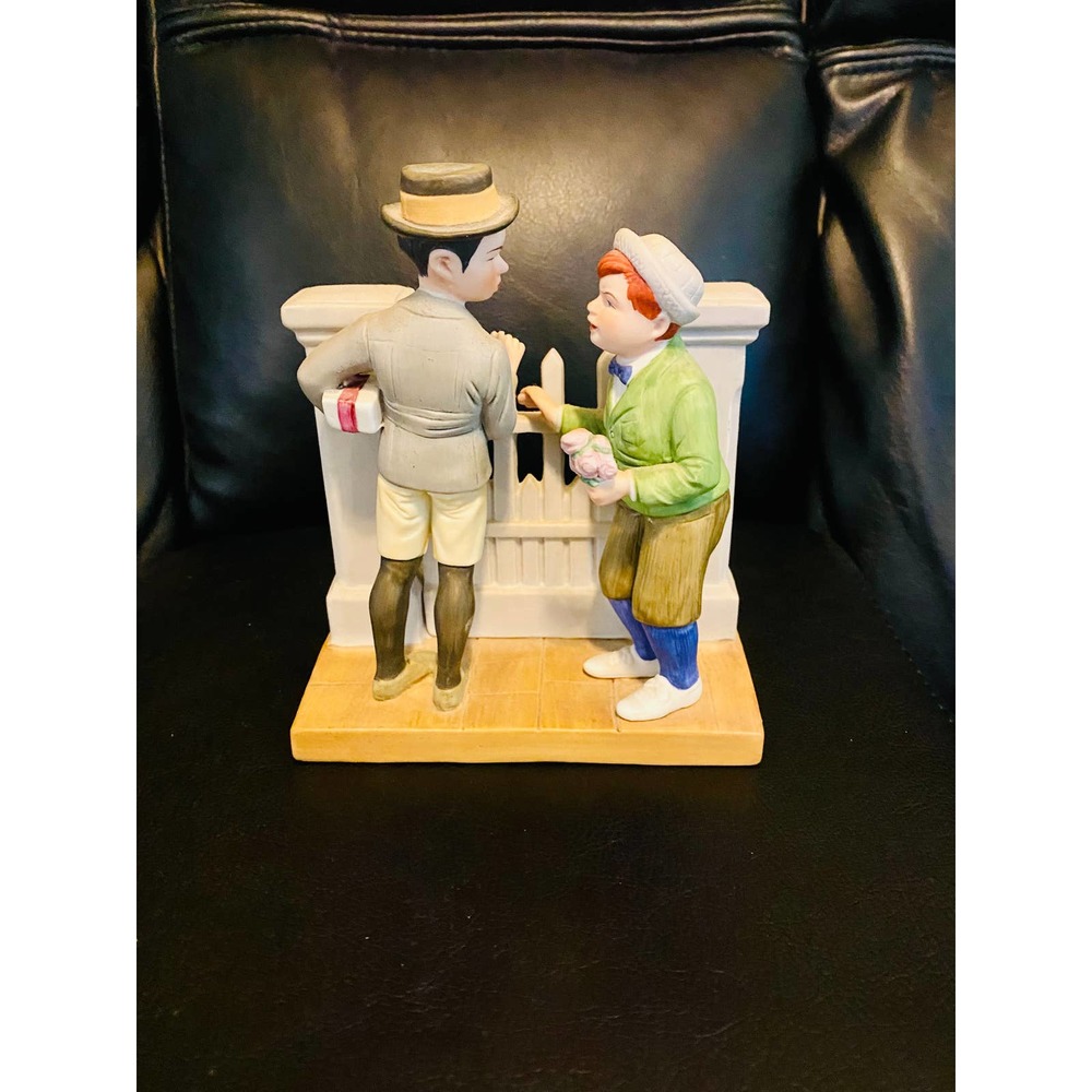 Norman Rockwell Vintage 1980’s “The Rivals” Figurine In Fine Porcelain